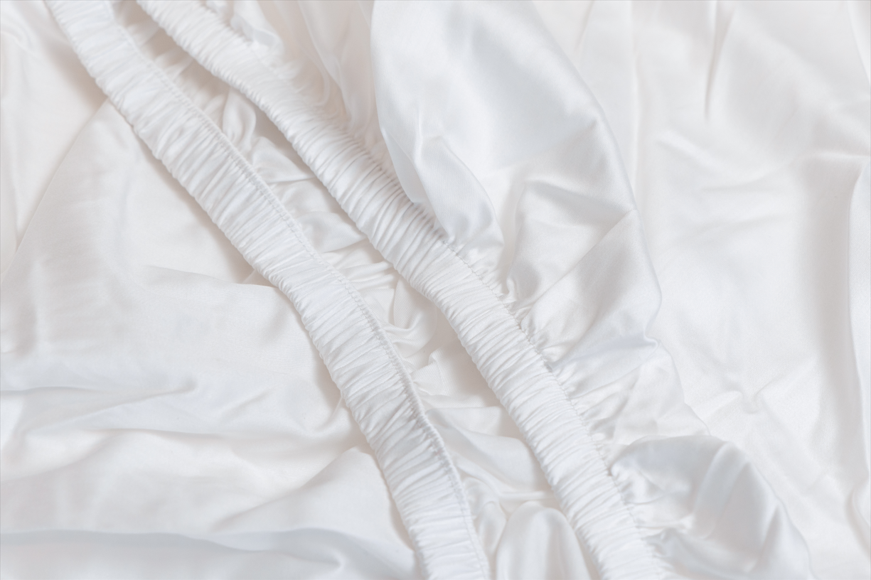Close up of fitted sheet