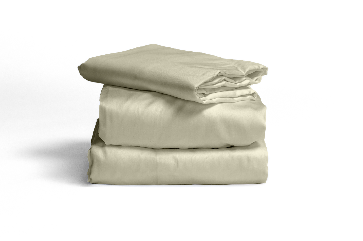 Sheet set folded in cozy oatmeal