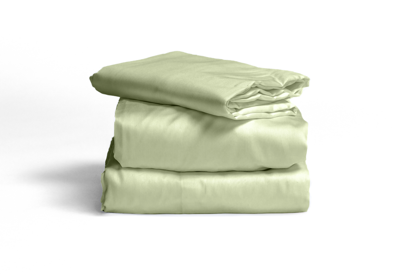 Folded sheet set in serene sage