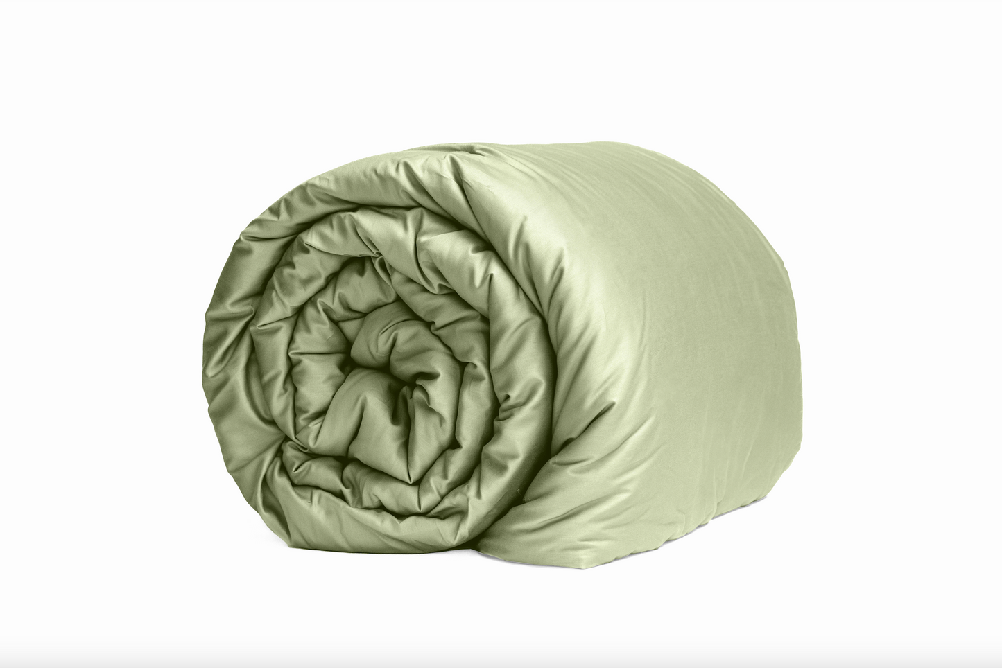 Rolled Comforter in serene sage