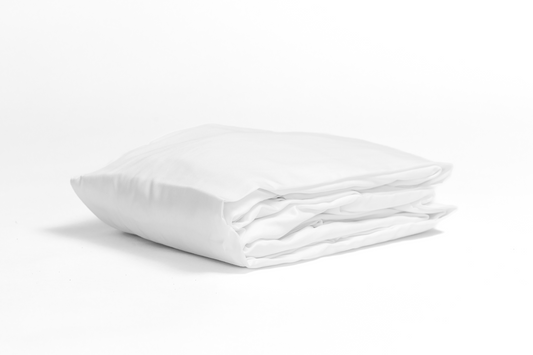 Folded fitted sheet in cloud drift