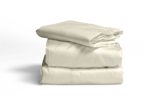 Sheet set folded in soft sand