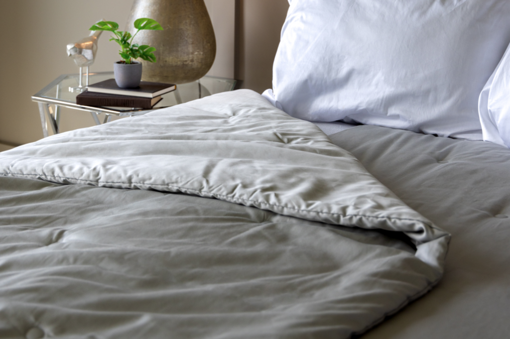 Comforter turned down