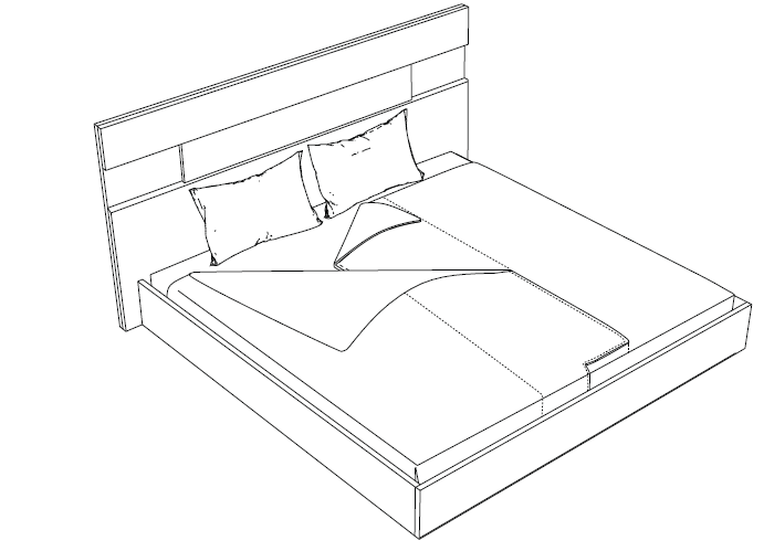 Drawing of split bedding